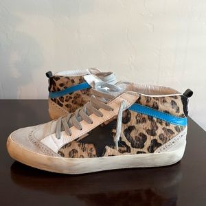 Golden Goose Mid Star Leopard Sneakers size 39